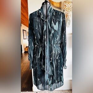 Banana Republic Dark Marble Long Sleeve Dress
